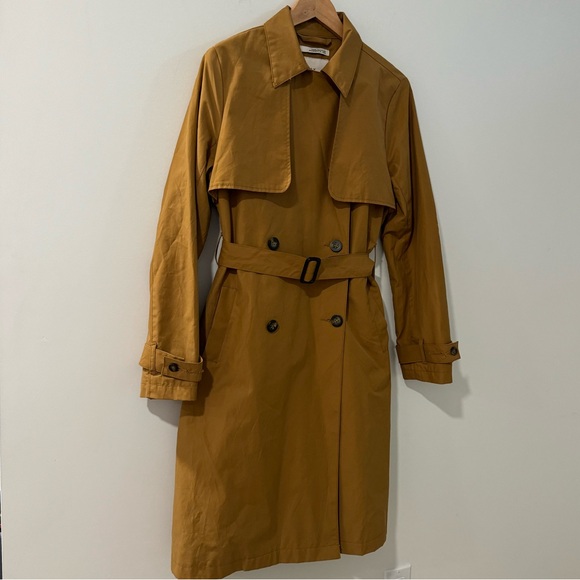 New Day by Target Camel Colored Belted Trench Coat Water resistant size XS - Picture 3 of 10